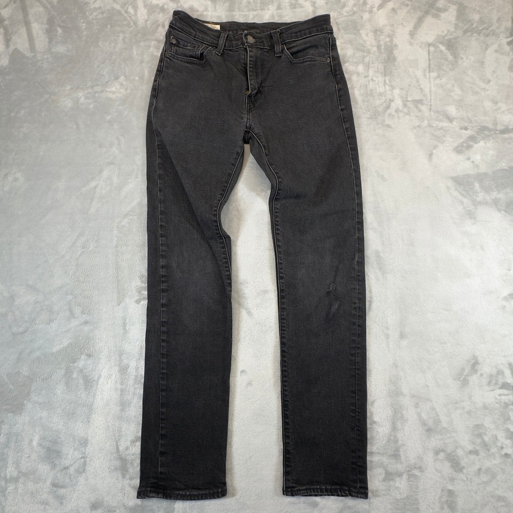 Levi's Premium Jeans 30 Black Denim Slim Straight Leg Excellent‎